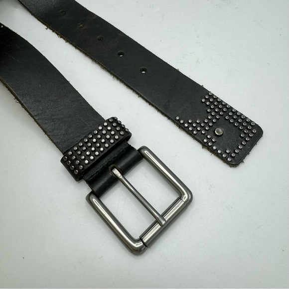 Joe’s Jeans Handmade Genuine Leather Belt Studded Black Size XS Men’s S Women’s - Picture 6 of 7